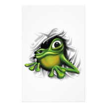 Cooler Frosch 3D Individuelles Büropapier