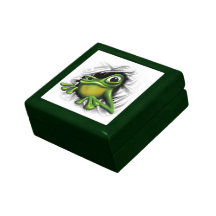 Cooler Frosch 3D Schmuckschachteln