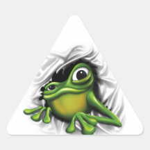 Cooler Frosch 3D Sticker