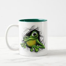 Cooler Frosch 3D Tasse
