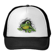 Cooler Frosch Baseball Kappe