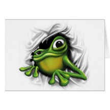 Cooler Frosch Grußkarten