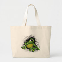 Cooler Frosch Leinentasche