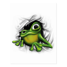 Cooler Frosch Postkarte