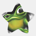 Cooler Frosch Sternaufkleber