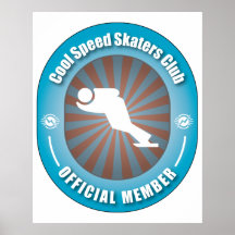 Cooler Geschwindigkeits-Skater-Verein Posterdruck