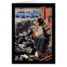 Cooler japanischer amakasu omi keine kami Held-Kri Grußkarten