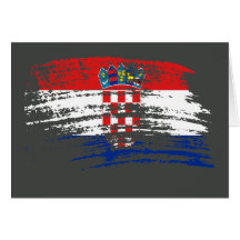 Cooler kroatischer Flaggenentwurf Karten