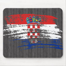 Cooler kroatischer Flaggenentwurf Mauspad