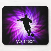 Cooler lila Fußball Mousepads