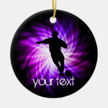 Cooler lila Fußball Ornament