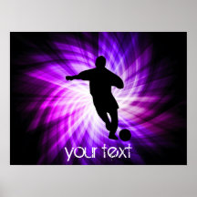 Cooler lila Fußball Plakate