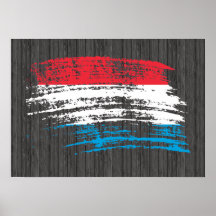 Cooler Luxemburger-Flaggenentwurf Plakat