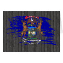 Cooler Michigan-Flaggenentwurf Karten