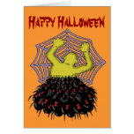 Cooler Monsterspinnen Halloween-Kartenentwurf