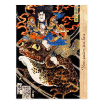 Cooler orientalischer japanischer legendärer Krieg Postkarte