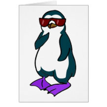 Cooler Penguin Grußkarten