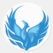 Cooler Phoenix-Vogel-Entwurf Runder Aufkleber