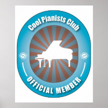 Cooler Pianist-Verein Poster