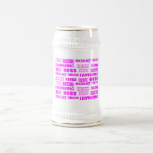 Cooler rosa moderner Entwurf für Chef-Positiv-Wört Kaffee Tasse