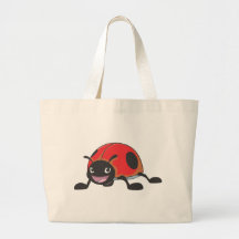 Cooler roter Baby-Marienkäfer-Cartoon Tasche