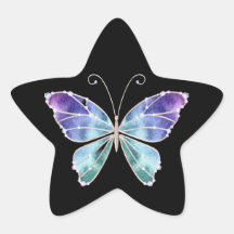 Cooler Schatten-Regenbogen Wings Schmetterling Stickers