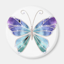 Cooler Schatten-Regenbogen Wings Schmetterling Magnete