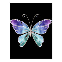 Cooler Schatten-Regenbogen Wings Schmetterling Postkarten