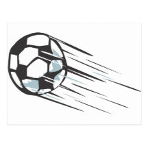 Cooler schneller schneller Fußball-Ball mit dem Sc Postkarte