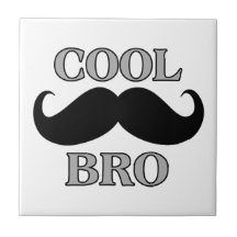 Cooler Schnurrbart Bro Keramikkachel