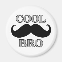 Cooler Schnurrbart Bro Magnete