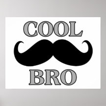 Cooler Schnurrbart Bro Posterdrucke