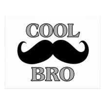 Cooler Schnurrbart Bro Postkarten