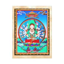 Cooler tibetanischer thangka Tätowierung Cundhi Bo Galerie Falt Leinwand