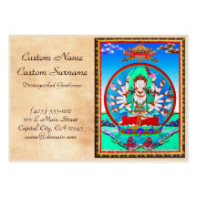 Cooler tibetanischer thangka Tätowierung Cundhi Bo Visitenkarten