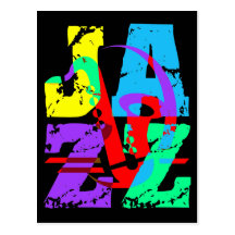 Cooler und angesagter Jazz Postkarte