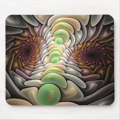 Cooles abstraktes mousepad mit Spiralen und Blasen