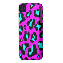 Cooles Aqua/rosa Leopard-Druck - iPhone 4/4s Fall iPhone 4 Cover