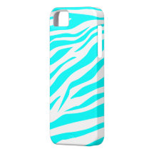 Cooles Aqua/weißer Zebra-Druck - iPhone 5 Fall iPhone 5 Schutzhüllen