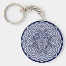 cooles blaues abstraktes keychain schlüsselbänder