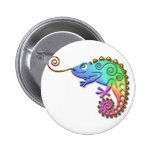 Cooles buntes Chamäleon Buttons