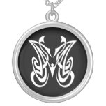Cooles einfaches elegantes klassisches Schwarz-wei Amulett