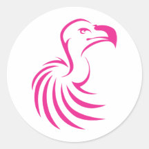 Cooles Geier-Logo-Hemd des Geier-Hemd-| Runder Sticker