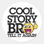 Cooles Geschichte bro Runder Sticker