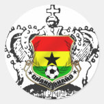Cooles Ghana Emblem Ghana-Kriegerkönige Runde Aufkleber