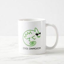 Cooles grünes Chamäleon Kaffee Tasse