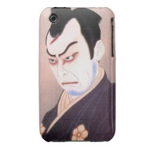 Cooles japanisches kabuki Schauspielersamurai hang iPhone 3 Case-Mate Hülle