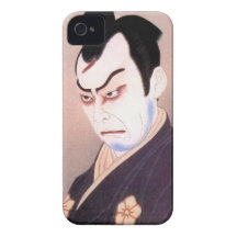 Cooles japanisches kabuki Schauspielersamurai hang iPhone 4 Etuis
