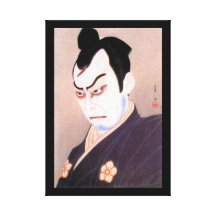 Cooles japanisches kabuki Schauspielersamurai hang Galerie Falt Leinwand