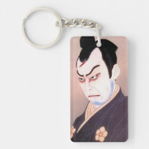Cooles japanisches kabuki Schauspielersamurai hang Schlüssel Anhänger